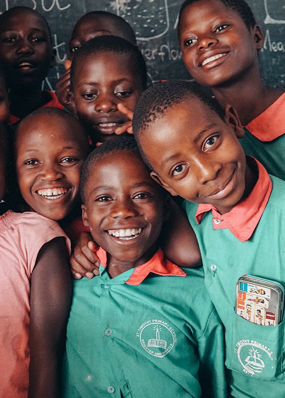 Children in school uniform